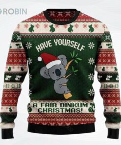 Australian Fair Dinkum Christmas Ugly Christmas Sweater, Sweatshirt