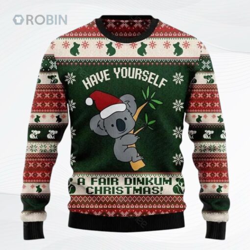 Australian Fair Dinkum Christmas Ugly Christmas Sweater, Sweatshirt