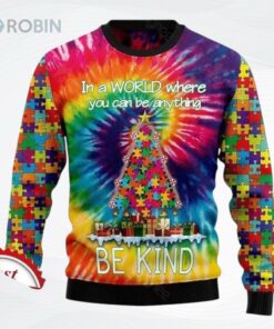 Autim Christmas Tree Christmas Ugly Christmas Sweater