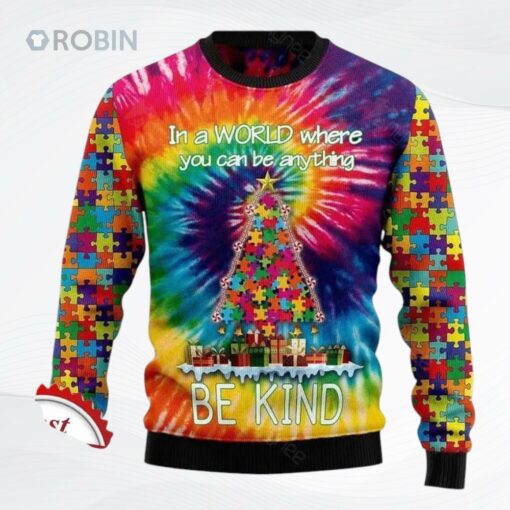 Autim Christmas Tree Christmas Ugly Christmas Sweater