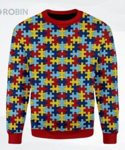 Autism Puzzel Ugly Christmas Sweater