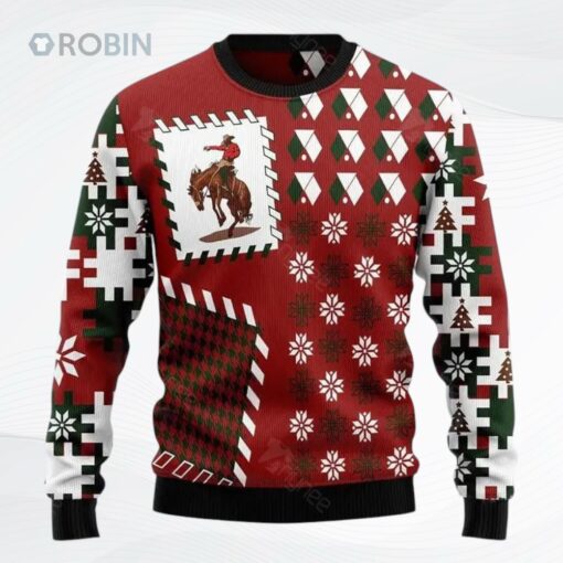 Awesome Cowboy Ugly Christmas Sweater