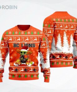 Baby Yoda Bc Lions Ugly Christmas Sweater, Sweatshirt