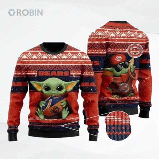Baby Yoda Nfl Chicago Bears Ugly Christmas Sweater