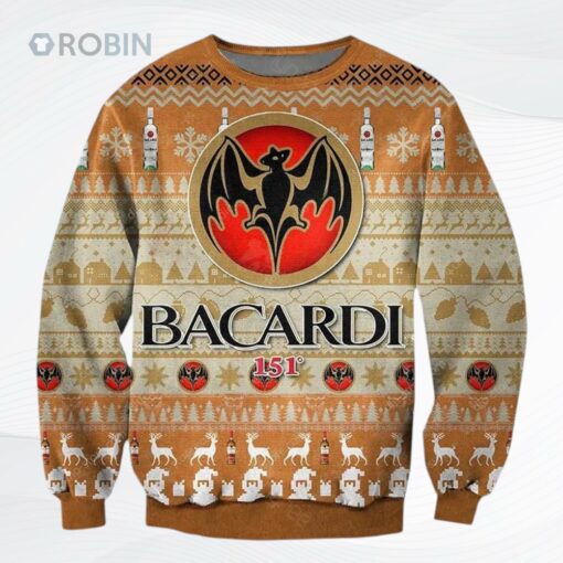 Bacardi Wine 151 Ugly Christmas Sweater