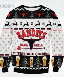 Bandits Bar Grill Troutdale Oregon All Over Printed Ugly Christmas Sweater, Sweatshirt