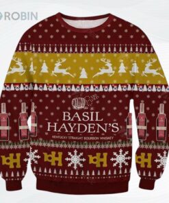 Basil Hayden Is Kentucky Straight Bourbon Whiskey Ugly Christmas Sweater, Sweatshirt