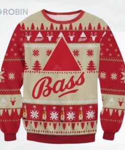 Bass Ale Beer Snowflake Ugly Christmas Sweater