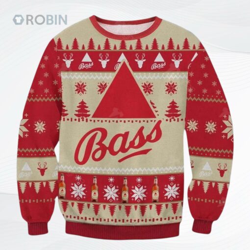 Bass Ale Beer Snowflake Ugly Christmas Sweater