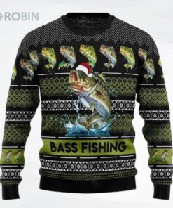 Bass Fishing Ugly Christmas Sweater, Sweatshirt