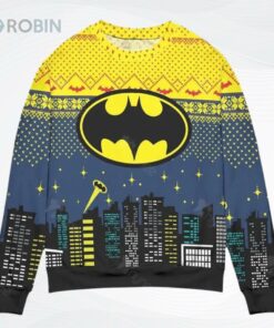 Batman Logo City Nights Ugly Christmas Sweater, Sweatshirt