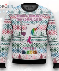 Be A Unicorn Ugly Christmas Sweater