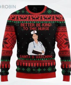 Be Good With This Nurse Ugly Christmas Sweater, Sweatshirt
