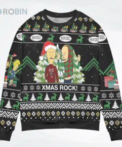 Beavis And ButtHead Xmas Rock Ugly Christmas Sweater