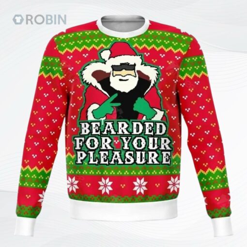 Beard For Your Pleasure Funny Christmas Ugly Christmas Sweater