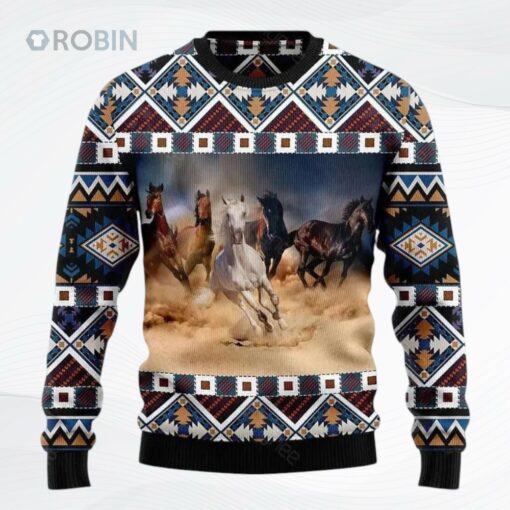Beautiful Horses Womens Ugly Christmas Sweater, Sweatshirt