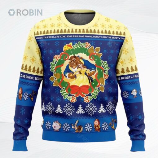 Beauty And The Beast Ugly Sweater Belle Princess Ugly Christmas Sweater, Sweatshirt