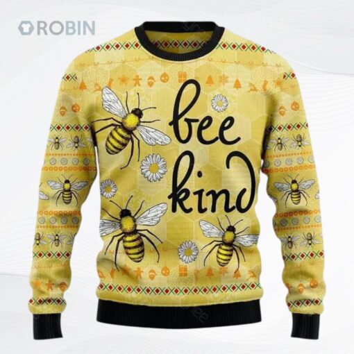 Bee Kind Ugly Christmas Sweater, Sweatshirt