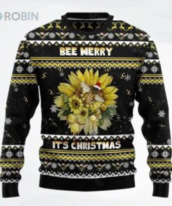 Bee Merry It Is Time Ugly Christmas Sweater