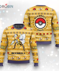 Beedrill Ugly Christmas Sweater   Pokemon Gen 1 Holiday Sweater Design