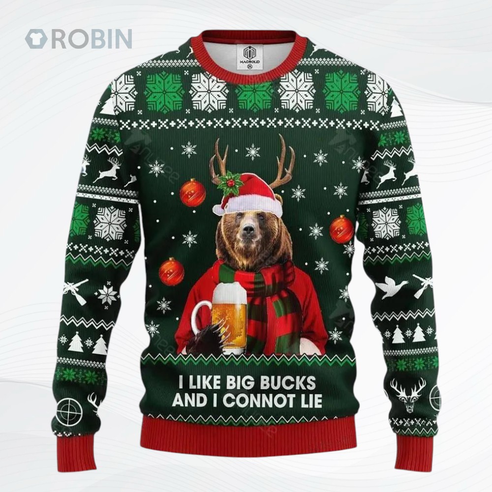 Beer Bear Christmas Ugly Christmas Sweater, Sweatshirt Beer Bear Christmas Ugly Christmas Sweater, Sweatshirt