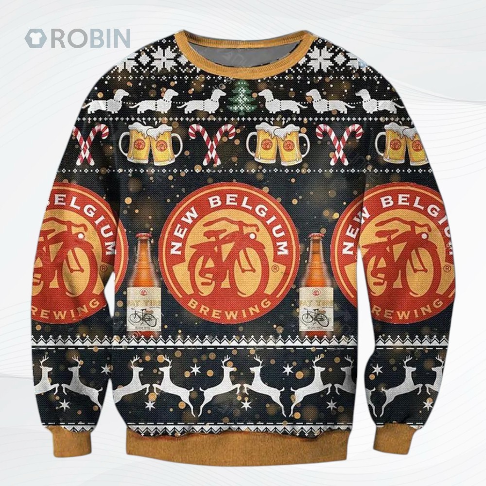 Belgim Brewing Beer Ugly Christmas Sweater, Sweatshirt Belgim Brewing Beer Ugly Christmas Sweater, Sweatshirt