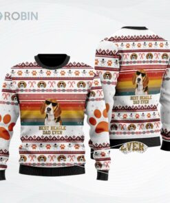 Best Beagle Dad Ever Ugly Christmas Sweater