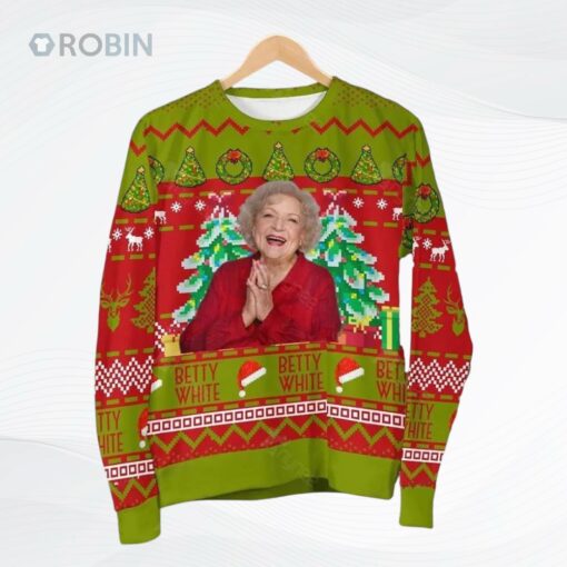 Betty White The Golden Girls Ugly Christmas Sweater