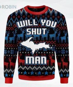 Bidden Will You Shut Man Ugly Christmas Sweater