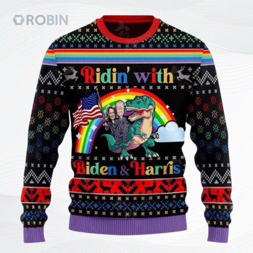 Biden And Harris Lgbt Ugly Christmas Sweater, Sweatshirt