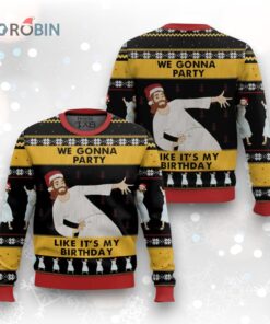 Birthday Jesus Ugly Christmas Sweater   Fun Holiday Party Apparel
