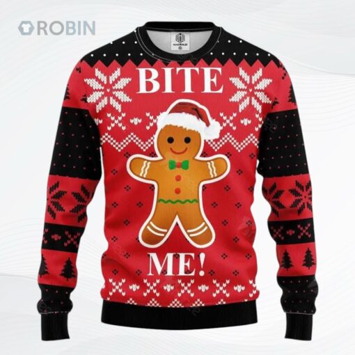 Bite Me Cookie Christmas Ugly Christmas Sweater