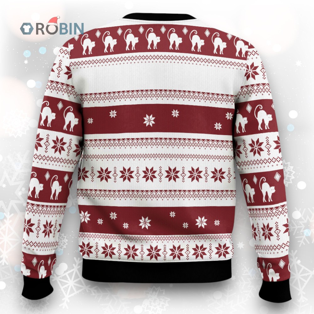 Black Cat Christmas Dancing Ugly Christmas Sweater Black Cat Christmas Dancing Ugly Christmas Sweater