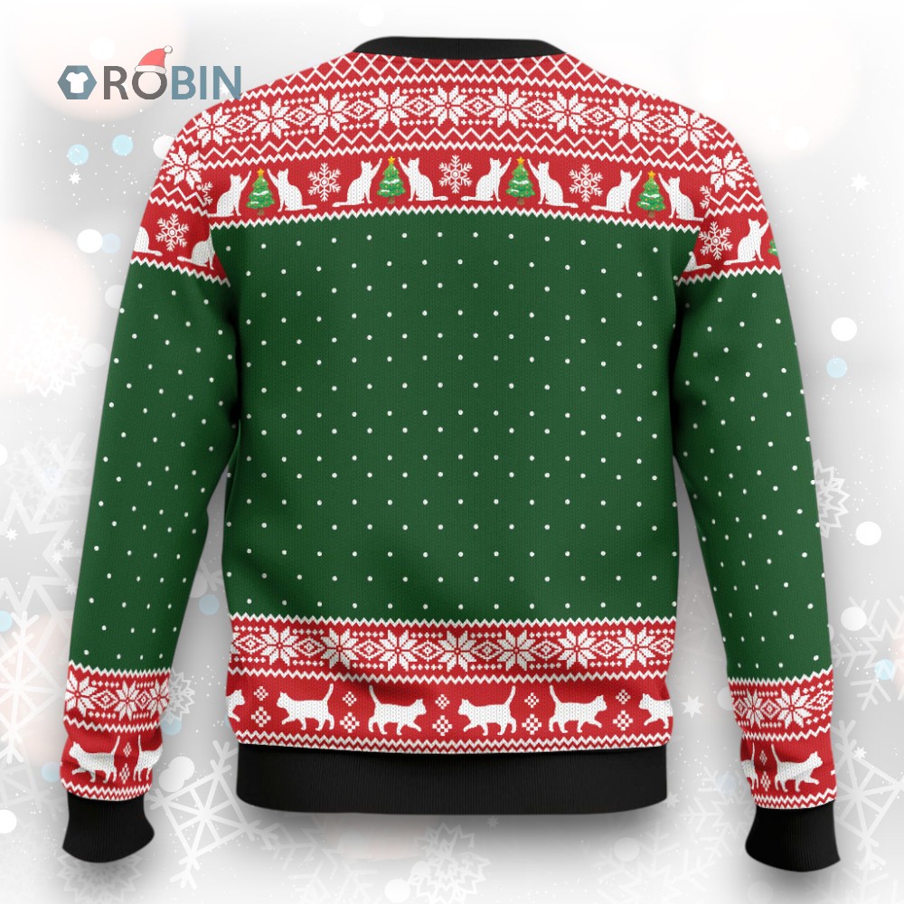 Black Cat Drink Coffee Ugly Christmas Sweater Black Cat Drink Coffee Ugly Christmas Sweater