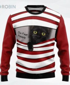 Black Cat Six Feet Christmas Ugly Christmas Sweater Black Cat Six Feet Christmas Ugly Christmas Sweater