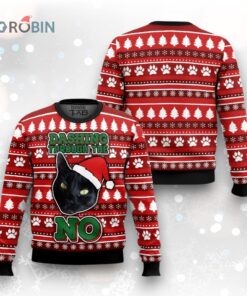 Black Cat Ugly Christmas Sweater