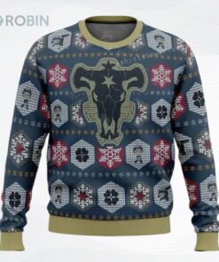 Black Clover Black Bulls Ugly Christmas Sweater, Sweatshirt