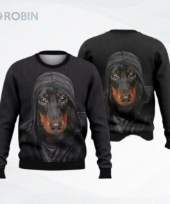 Black Dachshund Ugly Christmas Sweater