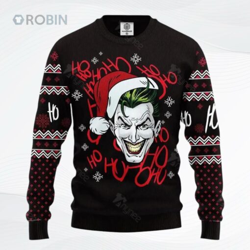 Black Joker Christmas Ugly Christmas Sweater