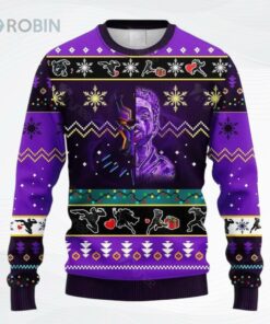 Black Panther Pupple All Over Printed Ugly Christmas Sweater, Sweatshirt
