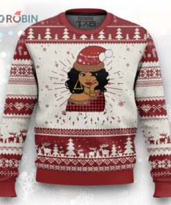 Black Santa African American Christmas Ugly Christmas Sweater Sassy Afro Queen Black Woman
