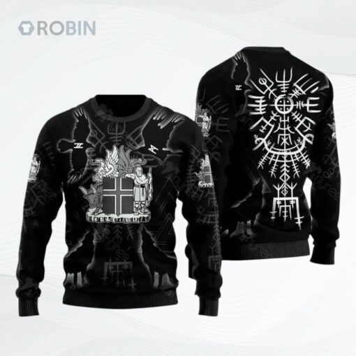 Black Viking Ugly Christmas Sweater