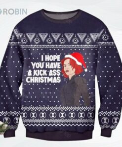 Black Widow I Hope You Have A Kick Ass Christmas Marvel Ugly Christmas Sweater, Sweatshirt