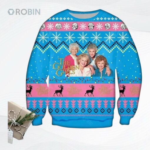 Blanche Devereaux Dorothy Zbornak The Golden Girls Poster All Over Printed Ugly Christmas Sweater, Sweatshirt