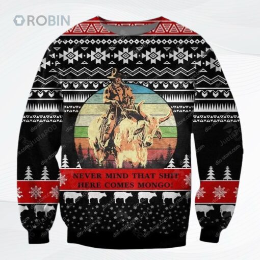 Blazing Saddles All Over Printed Ugly Christmas Sweater