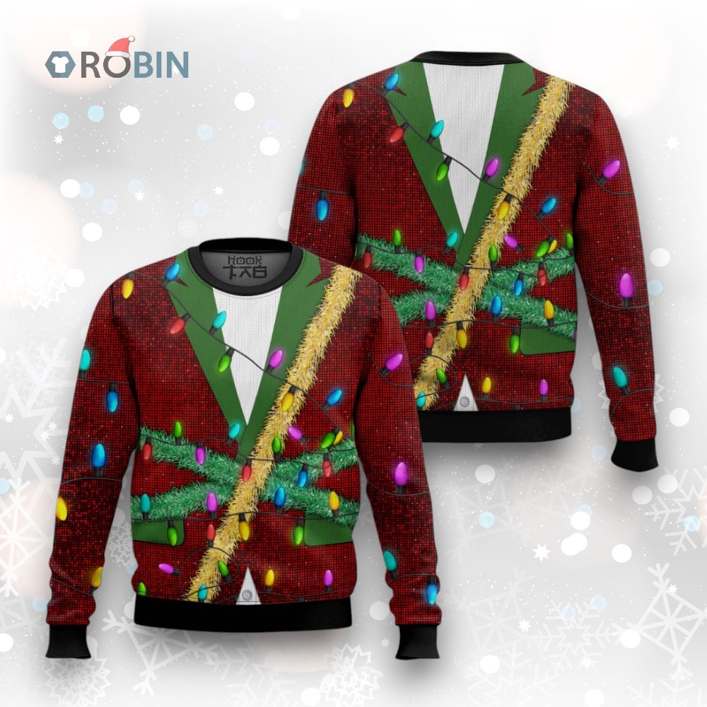 Blink Blink Santa Claus Ugly Christmas Sweater Blink Blink Santa Claus Ugly Christmas Sweater