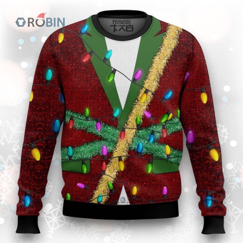 Blink Blink Santa Claus Ugly Christmas Sweater Blink Blink Santa Claus Ugly Christmas Sweater