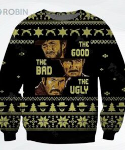 Blondie Angel Eyes And Tuco The Good The Bad And Theugly Christmas Sweater
