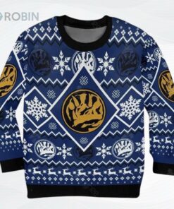 Blue Mighty Morphin Power Ranger Ugly Christmas Sweater