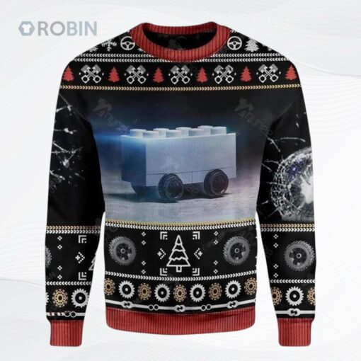 Blursed Cybertruck Womens All Over Printed Ugly Christmas Sweater